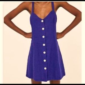 Zara blue Linen mini dress